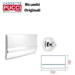 Placca Pucci C /Telaio Ros. Fil.  Bot. E Prol. A 3 Cm.Cromo 7512 Pz 1  P-7512