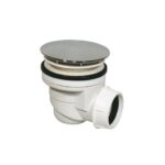 Piletta Doccia Plastica Bianca C/Tappo Cromato Est.120X90  Pdsp120Hd40