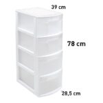 Cassettiera 4 cassetti Tamesis BIANCO  PF-1113001