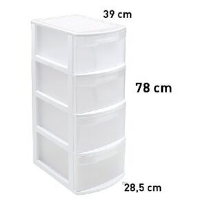 Cassettiera 4 cassetti Tamesis BIANCO  PF-1113001