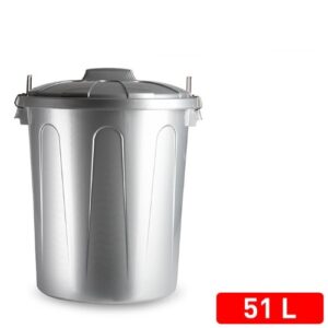 Bidone 51 L ARGENTO  PF-1115212