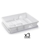 Scolapiatti rettangolare grande BIANCO
Set da 3 pezzi  PF-1152201