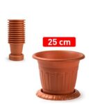 Vaso + Sottovaso Ares 25 Cm
Set Da 12 Pezzi  Pf-12196