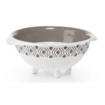 Scolapasta Tosca D.28 Cm Bianco/Tortora Chiaro Plus  Pf55250