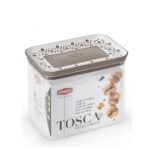 Barattolo Rettangolare Tosca 1,2Lt Bianco/Tortora Chiaro Plus  PF55600