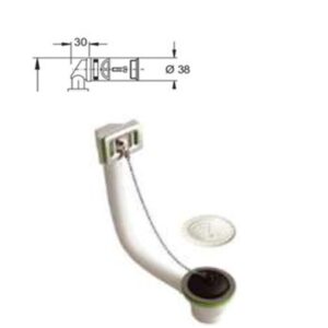 Piletta Gattinara 11/2" Tropp. Man. G. 18/8 D. 70 + Gr.  PGM112T