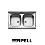 Lavello Appoggio 80X50 Cm 2 Vasche - Serie Pisa Prelucido  PI802PC