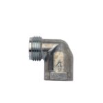 Raccordo A Gomito G 1/2'' M-F  Port. A 90° - Ø 14 Metano Con Filetto Maschio, In Zama  RG100001