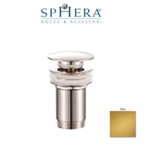 Scarico Click Clack In Ottone Con Troppo Pieno - Oro