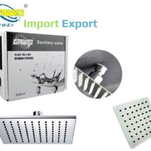 Soffione Minimale In Acciaio Anticalcare Import Quadrato 15X15 Zx  S-1540Q