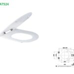 Copriwater Soft Close Sgancio Di Rilascio. Termoindurente  Sat524