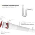 Estensibile Con Ghiera Plastica Universale D, 1" - 11/4" 11/2"X32/40 + 3 Guarnizioni  Sflexpun