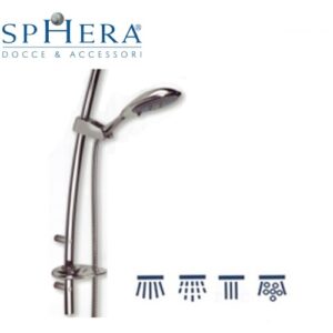 Saliscendi Asta Ellittica Serie  Diva Doccia /Tennis Idromassaggio  Flex Cm150 D/A+P.Sapone  SL3D432CICR