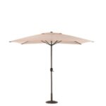 Ombrellone In Alluminio "Pully"  Mt. 3X3  Palo Centrale Diam. Mm. 48 - 6  Stecche In Ferro Mm. 14X22  Include Airvent ,  Manovella Telo 180 Gr./Mq. In Polyester Ecru  Ss-008