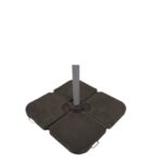 Base In Plastica Cm. 49X49X8 ( Pz. 4 ) Con Acqua Kg. 18 X 4 = 72  Con Sabbia Kg. 22 X 4 = 88  Ss-021