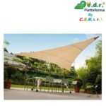 Parasole Triangolare Con Connettore E Corda In Poliestere 180 Gr./Mq. Mt 3X3X3  SS-025