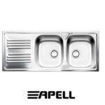 Lavello Inc. Atmosfera 2 V.  Gocc. Sinistro Inox Prelucido  TM1162ILPC