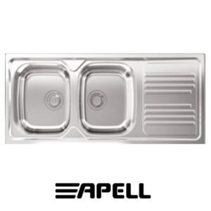 Lavello Inc.Atmosfera 2 V.  Gocc. Destro Inox Prelucido  TM1162IRPC