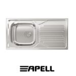 Lavello Inc.Atmosfera 1Vasca Gocc. Destro Inox Prelucido  TM861IRPC