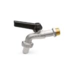 Rubinetto Sfera Pes. 1/2" Leva Alluminio Nera  2050N015