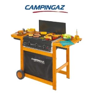 Campingaz Barbecue Gas Adelaide 3 Woody Dualgas Frontalino Nero - 3000005744