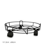 Sottovaso C/Ruote Ø30Cm Nero  726115