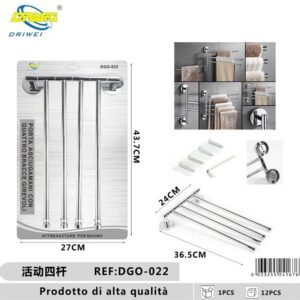 Porta Asciugamani Con Quattro Bracce Girevoli 43,7 Cm  DGO-022