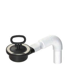 Piletta Ø70 Uscita Laterale Tappo Manigl. Ø52 + Tubo Comp  D502E