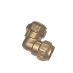 Gomito Doppio Politilene D. 63X63  Per Acqua E Gas Ogiva In Ottone  Gd63Po