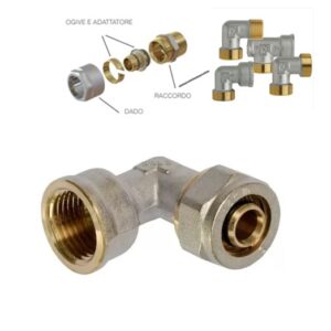 Gomito Femmina 1/2X16 Multistrato Smontabile  GF12X16MS