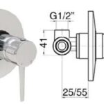 Miscelatore Doccia Incasso Una Via Cromato  Mxdimcmm3Cr