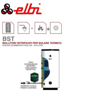 Bollitore Verticale A Doppio Serpentino Per Solare Lt. 300  BST-300