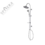 Colonna Doccia Cl2119 In Acciaio Con Soffione Chelsea, Doccino E Supporti A Muro