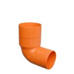 Curva 90° Wc Uscita Alta 100 Pvc Arancio  Cwca