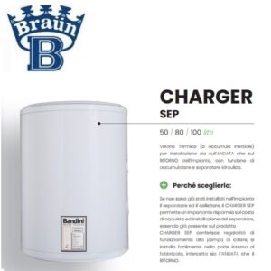 Scaldabagno Bandini Braun Volano Termico 80 Lt Sep 5 Anni Di Garanzia  SV80C5VSEP