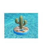 Portabevande Gonfiabile Cactus Saguaro, Cm 94X70. Con 6 Portabicchieri E Spazio Per Oggetti O Ghiaccio. Include Toppa Di Riparazione  43244