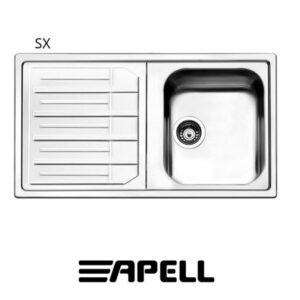 Lavello Melodia 1V.+Gocc.Sx  50.86 34 H.16 Spazzolato  ML861ILBC