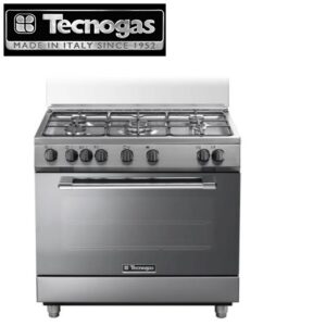 Cucina 90 X 60 Inox 5 Fuochi Gas (Di Cui 1 Tripla Cor.) Forno Elettr. Multif. 8 F. Cl A Accensione Sotto Manopola Termocoppia Griglie Smaltate Mat
Coperchio Cristallo Autofrenato
Taratura: Gas Naturale Kit Gpl: In Dotazione Grill Elettrico Girarrosto
Volume Forno 86 L  P965Mx
