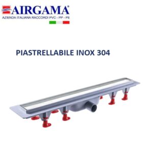 Canalina Doccia Sifonata 750X40 In Pp Grigio Piastrellabile Con Scarico Laterale E Griglia Inox  CDP75VNX4050