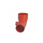 Curva 90° Wc Uscita Pvc Gomito Arancio 1 Chiamata Laterale. 100 x Wc Usc 40 Sx