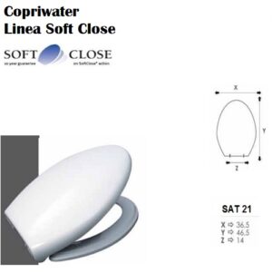 Copriwater Sedile Wc Soft Close Termoindurente.
