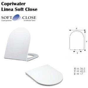 Copriwater Sedile Wc Soft Close Termoindurente.