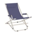Dondolino In Alluminio Diam. 25 Cm. 99X60X73H  - Con Seduta In Poliestere Blu  Hu-020