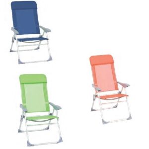 Sdraio Reclinabile 5 Posizioni Blu Arancioe Verde  Hu-123