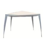Gazebo "Wan" Mt. 3X3 Altea Mt. 2,5 Tubi In Ferro Diam. Mm. 18 - 24 Telo Di Copertura In Polietilene 100 Gr. / Mq Bianco  Ju-006
