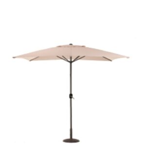 Ombrellone In Alluminio "Pully"  Mt. 3X3  Palo Centrale Diam. Mm. 48 - 6  Stecche In Ferro Mm. 14X22  Include Airvent ,  Manovella Telo 180 Gr./Mq. In Polyester Ecru  Ss-008